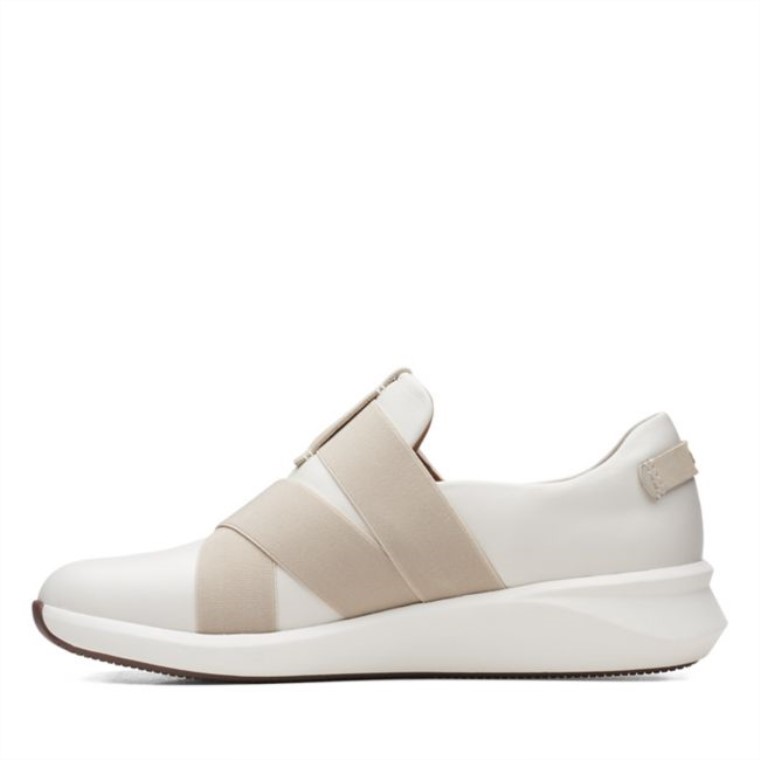 Correa De Cuero Blanco Un Rio Clarks De Cuero Blanco