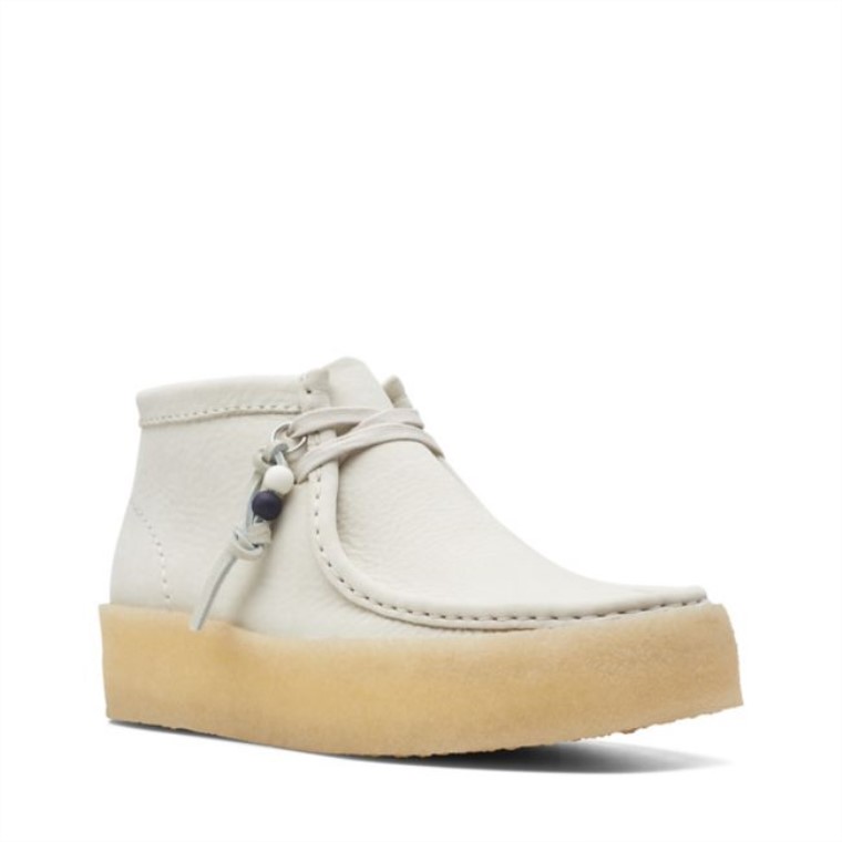 Bota De Copa Wallabee En Nobuk Blanco Clarks En Nobuk Blanco