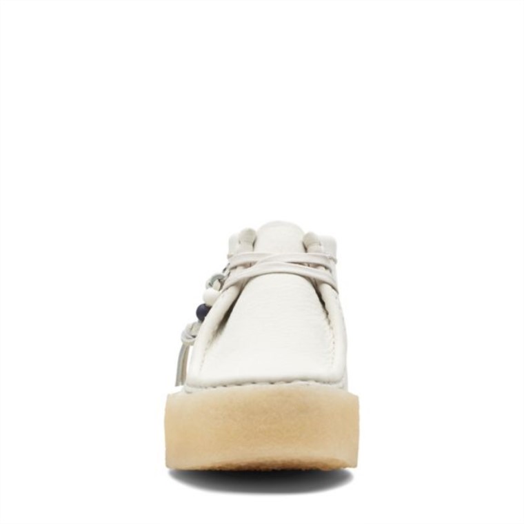 Bota De Copa Wallabee En Nobuk Blanco Clarks En Nobuk Blanco