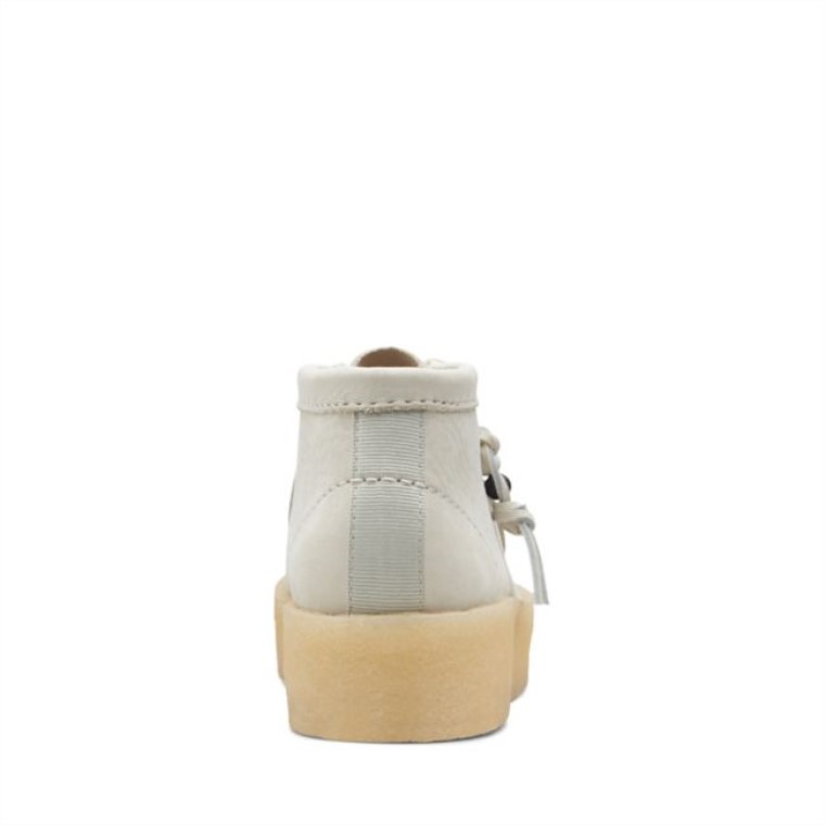 Bota De Copa Wallabee En Nobuk Blanco Clarks En Nobuk Blanco