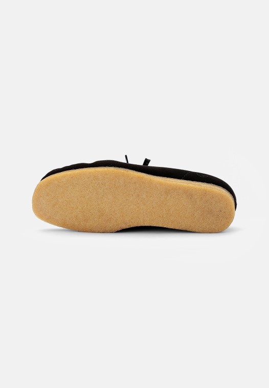 Zapatos Con Cordones Clarks Veganos Negros Wallabee Casuales