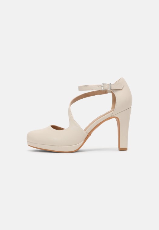 Tacones Altos Clarks Blanco Roto