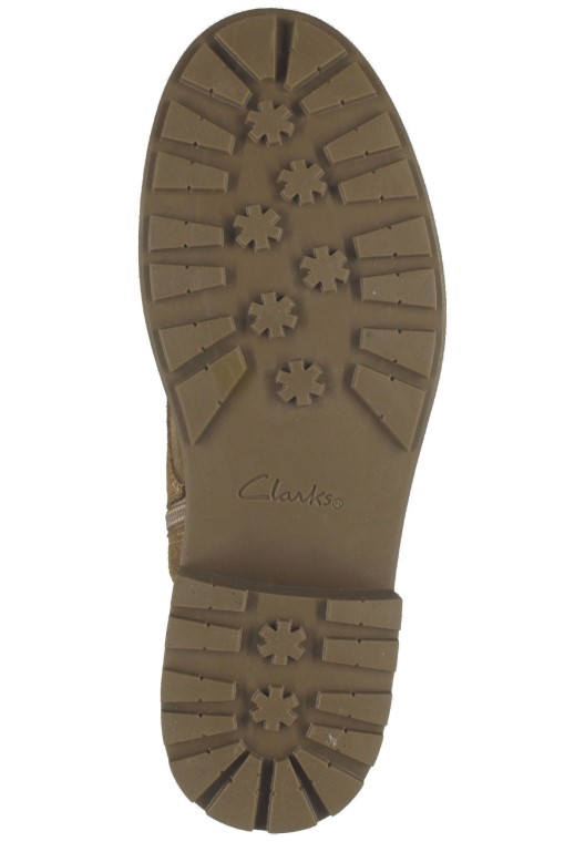 Botines Con Cordones Estilo Orinoco2 Ante Arena Oscuro Clarks