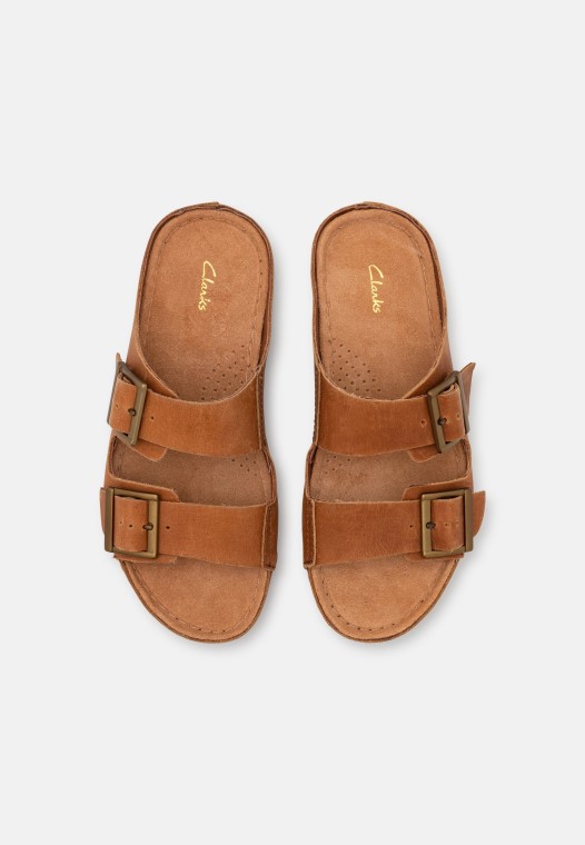 Pantuflas Clarks Bronceado Oscuro Brookleigh Sun
