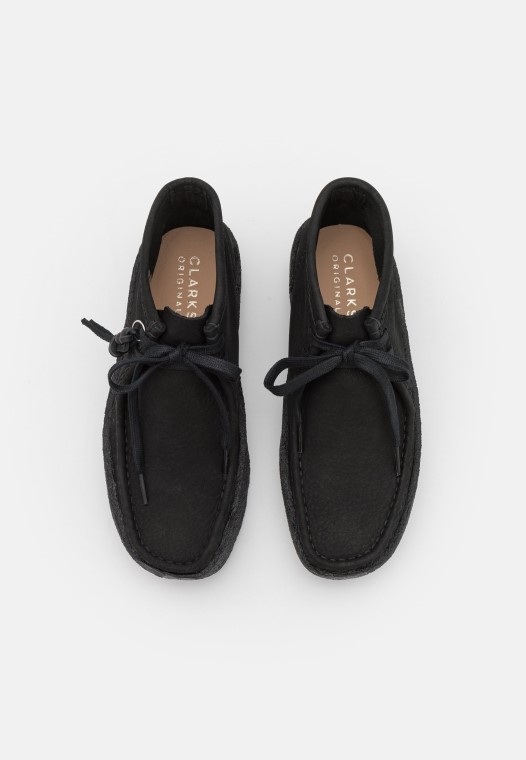 Zapatos Casuales Negros Clarks Wallabee Cup Con Cordones
