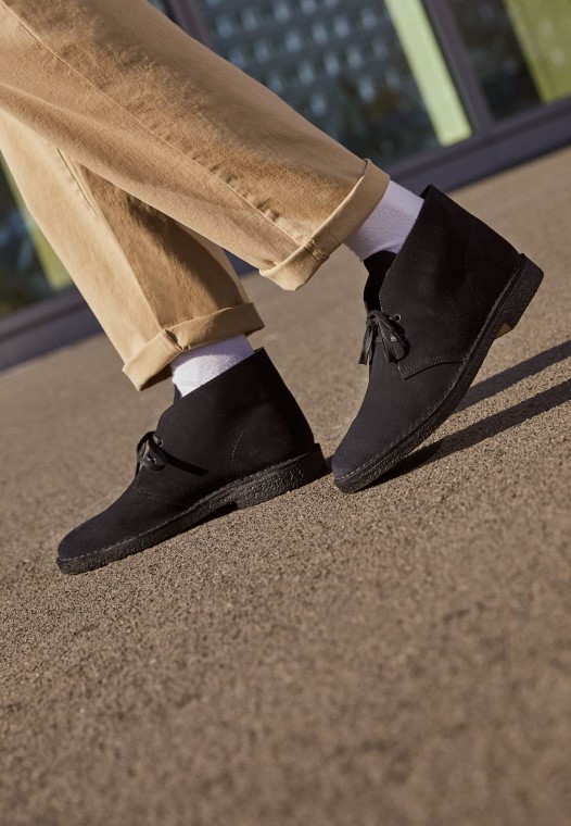Clarks Bota Negra Casual Con Cordones