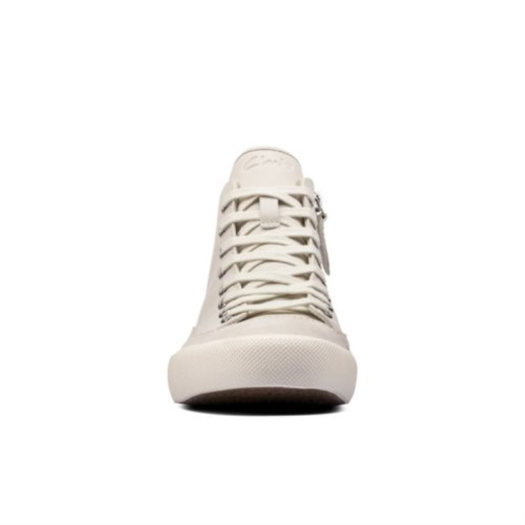 Aceley Zip Hola Clarks Cuero Blanco