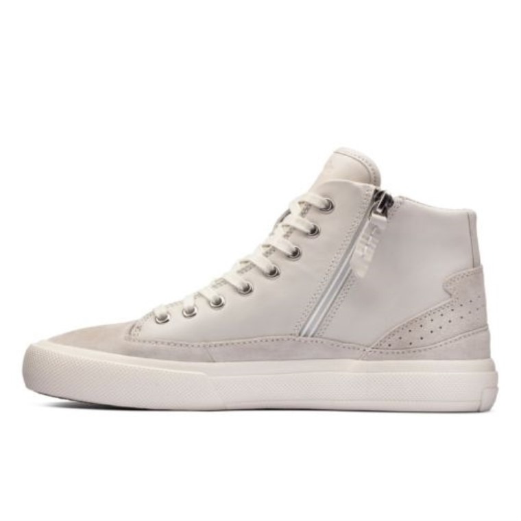 Aceley Zip Hola Clarks Cuero Blanco