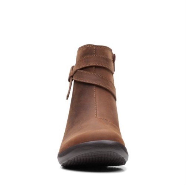 Angie Especias Cuero Marrón Oscuro Clarks