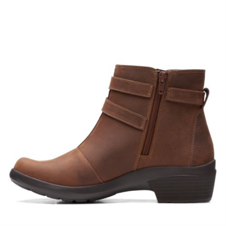 Angie Especias Cuero Marrón Oscuro Clarks