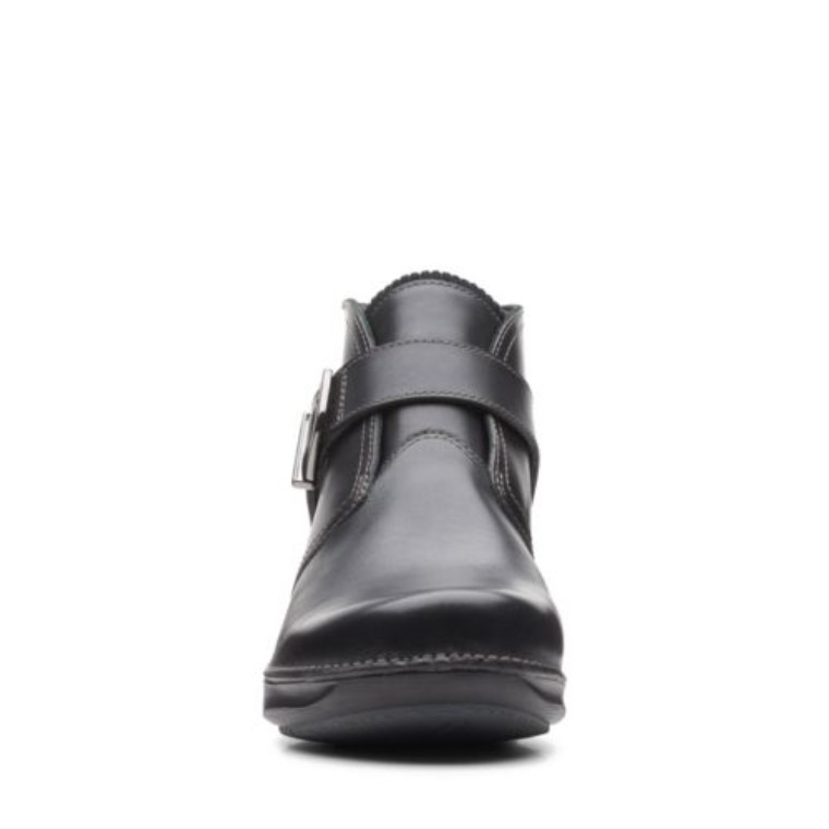 Clarks De Cuero Negro Medio Appley