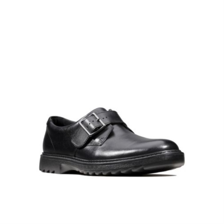 Asher Civic Jnr F Ajuste Clarks Cuero Negro