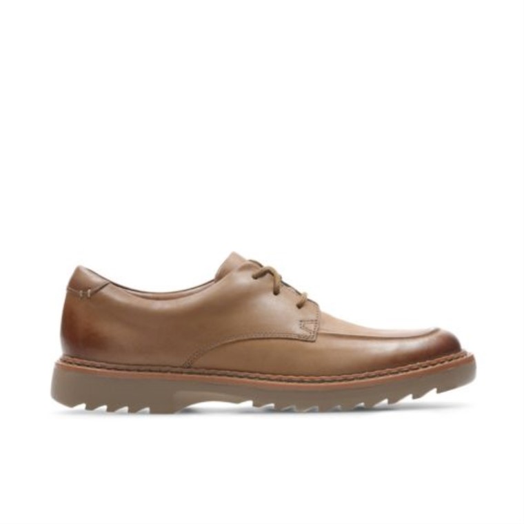 Asher Grove Jnr F Fit Bronceado Cuero Clarks