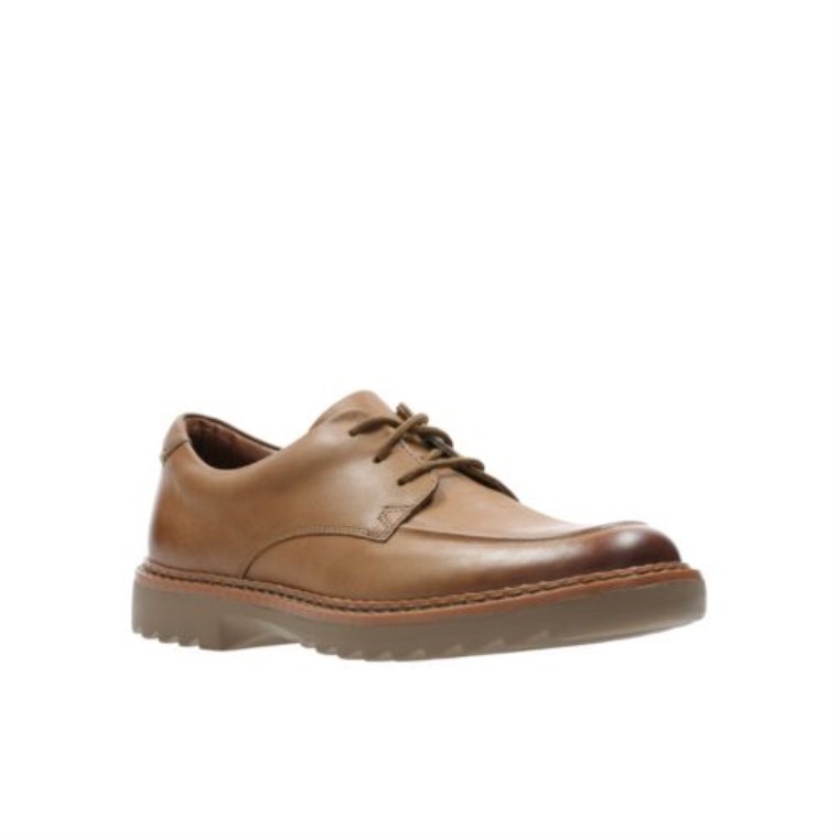Asher Grove Jnr F Fit Bronceado Cuero Clarks