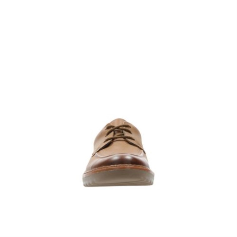 Asher Grove Jnr F Fit Bronceado Cuero Clarks