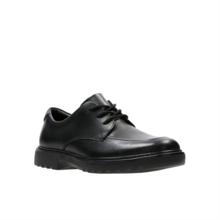 Asher Grove Jnr G Fit Clarks Cuero Negro
