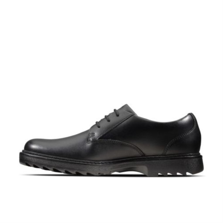 Asher Jazz Jnr F Fit Clarks Cuero Negro