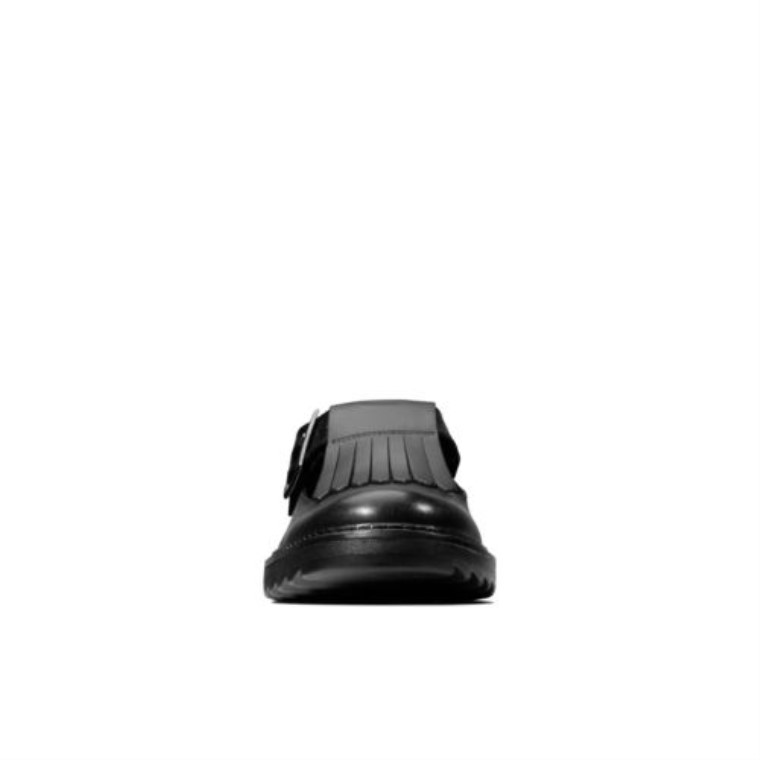 Asher Verve Jnr F Fit Clarks Cuero Negro