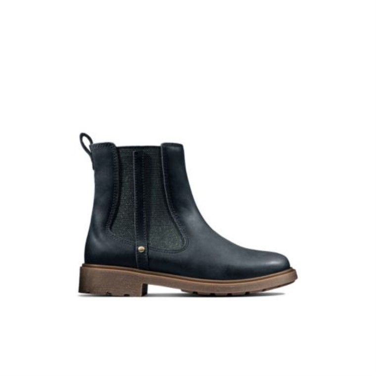 Astrol Orinf F Fit Clarks Cuero Azul Marino
