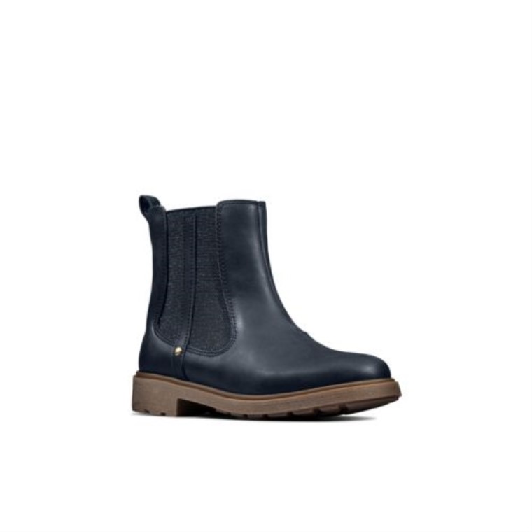 Astrol Orinf F Fit Clarks Cuero Azul Marino