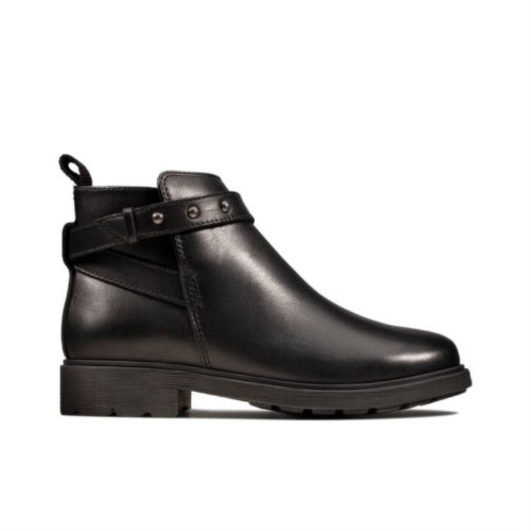 Astrol Soar Inf F Fit Cuero Negro Clarks