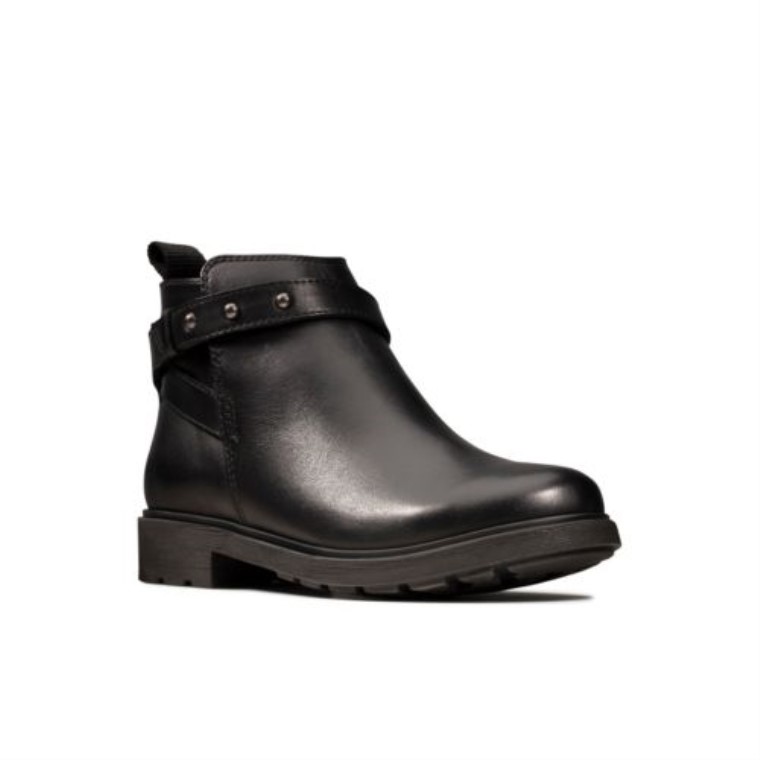 Astrol Soar Inf F Fit Cuero Negro Clarks