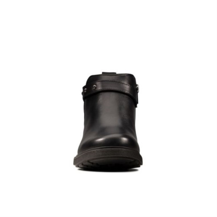 Astrol Soar Inf F Fit Cuero Negro Clarks