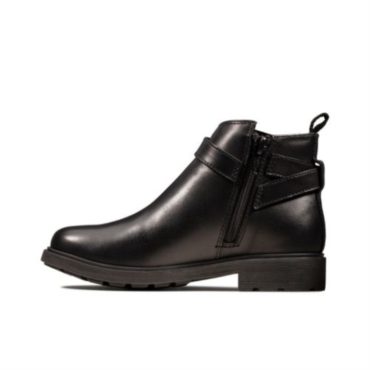 Astrol Soar Inf F Fit Cuero Negro Clarks