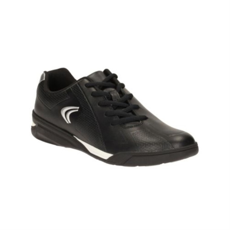 Premio Ejecutar Jnr F Fit Cuero Negro Clarks
