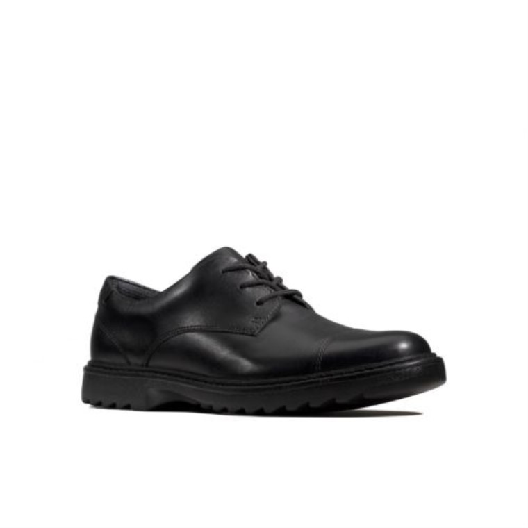 Cuero Negro Asher Se Eleva Jnr F Ajuste Clarks