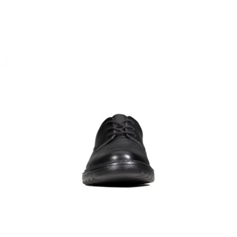 Cuero Negro Asher Se Eleva Jnr F Ajuste Clarks