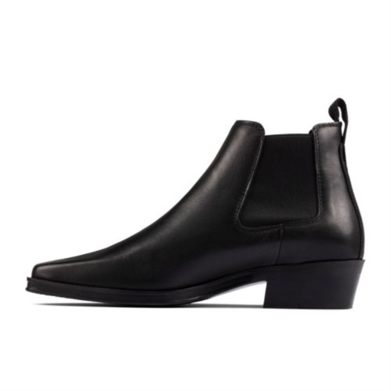 Top Clarks Alcina De Cuero Negro