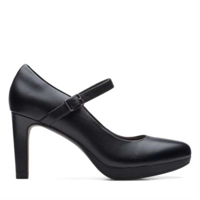 Cuero Negro Clarks Ambyr Brillo