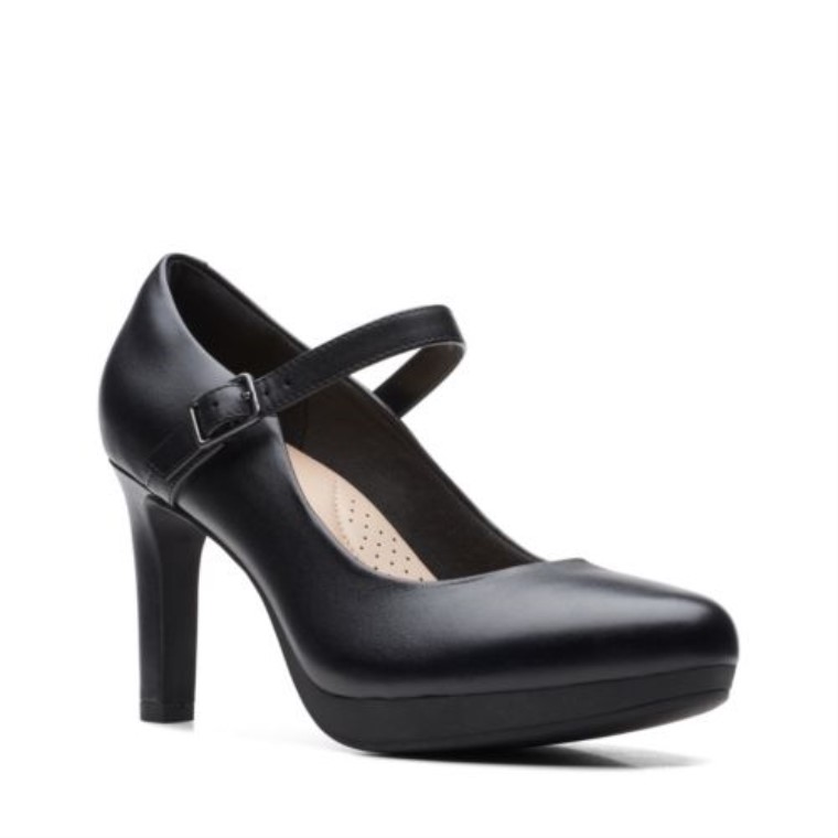 Cuero Negro Clarks Ambyr Brillo
