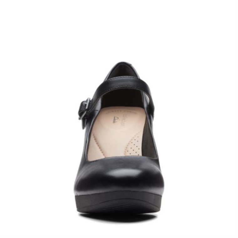 Cuero Negro Clarks Ambyr Brillo