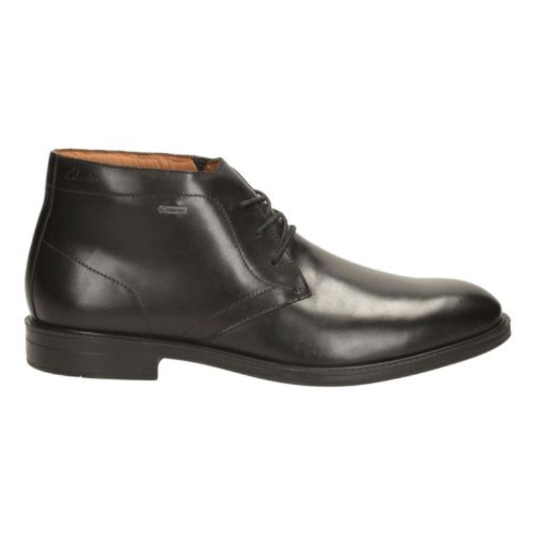 Cuero Negro Clarks Chilver Hola Gtx