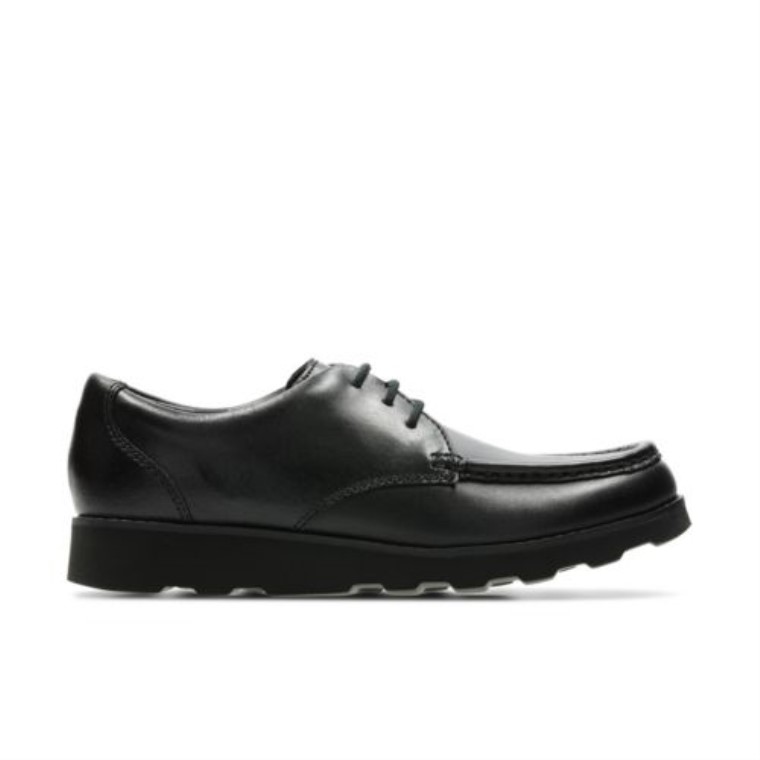 Cuero Negro Clarks Crown Tate Jnr G Ajuste