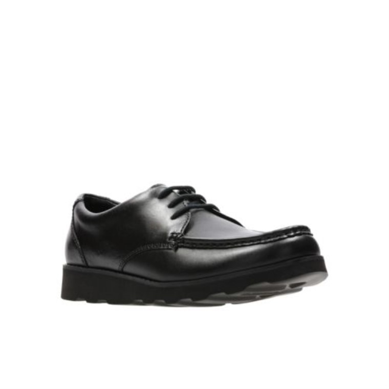 Cuero Negro Clarks Crown Tate Jnr G Ajuste