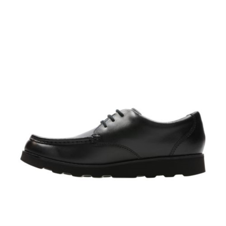 Cuero Negro Clarks Crown Tate Jnr G Ajuste