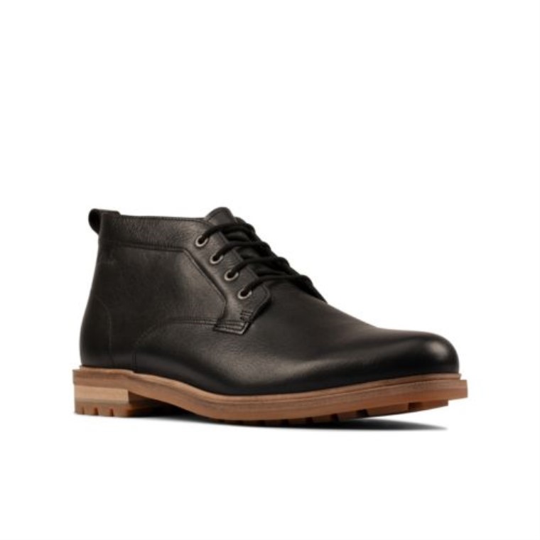 Cuero Negro Clarks Foxwell Mid