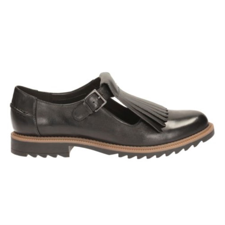 Cuero Negro Clarks Griff Mia