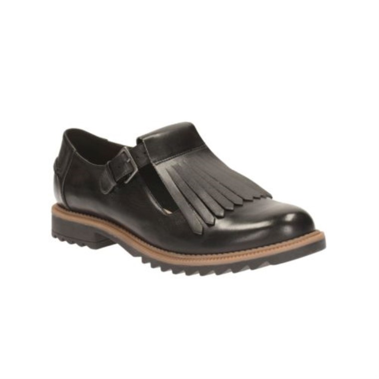 Cuero Negro Clarks Griff Mia