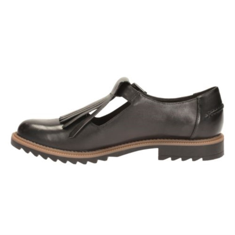 Cuero Negro Clarks Griff Mia