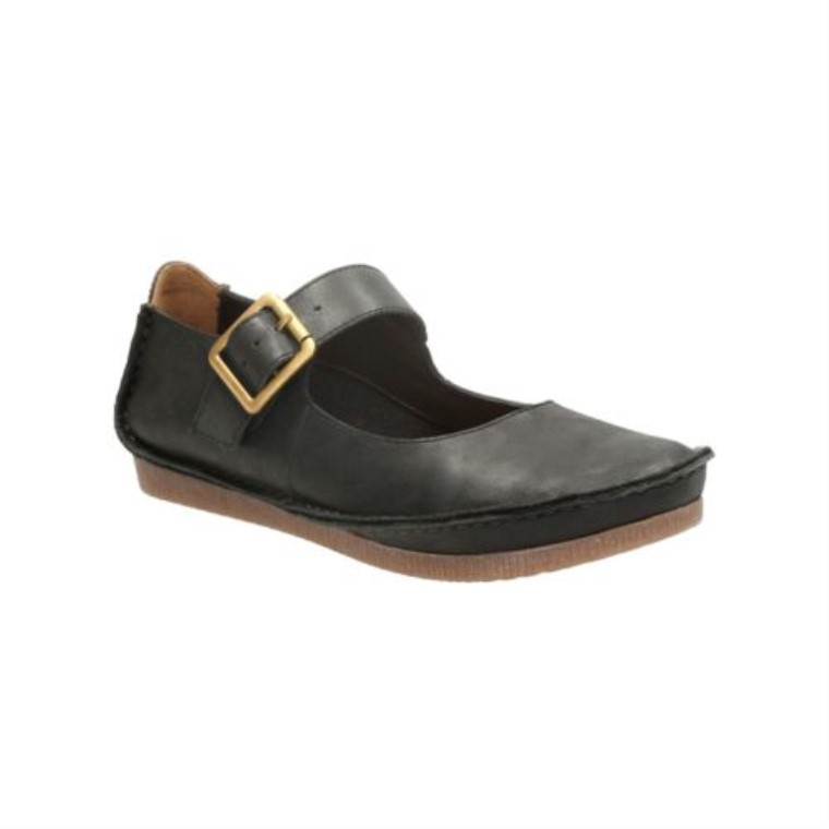 Cuero Negro Clarks Janey Junio