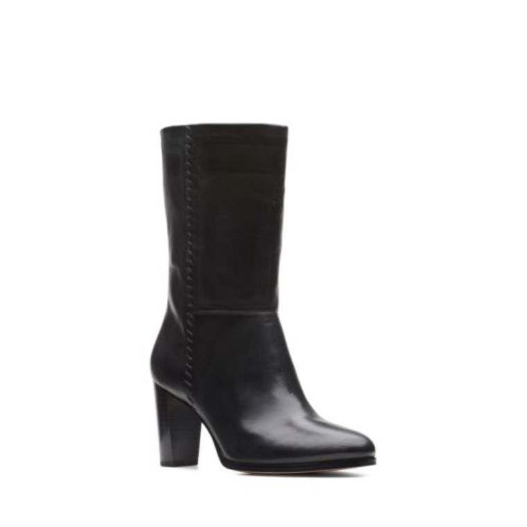 Cuero Negro Clarks Karamo Mid