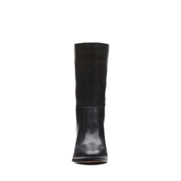 Cuero Negro Clarks Karamo Mid