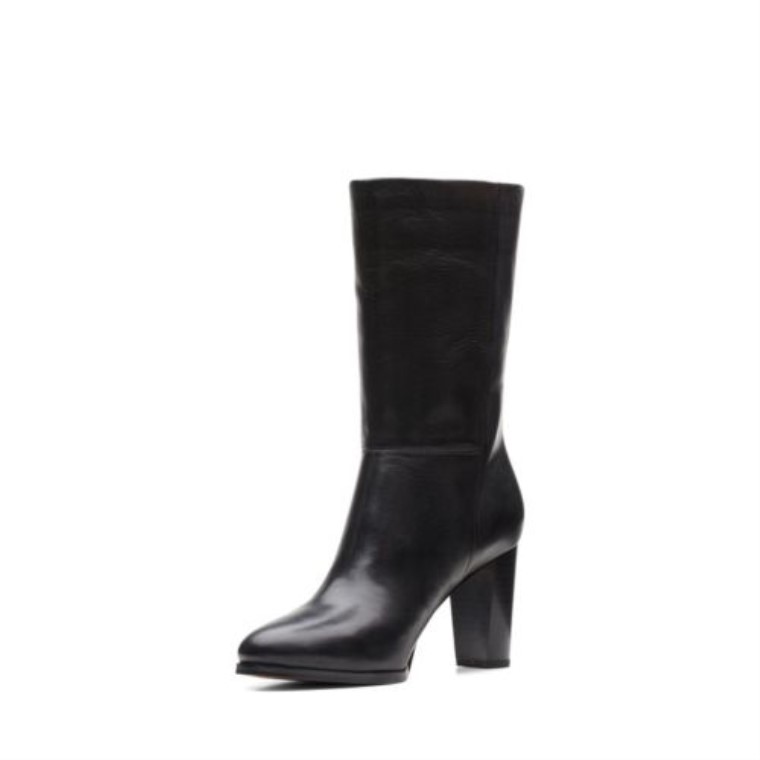 Cuero Negro Clarks Karamo Mid