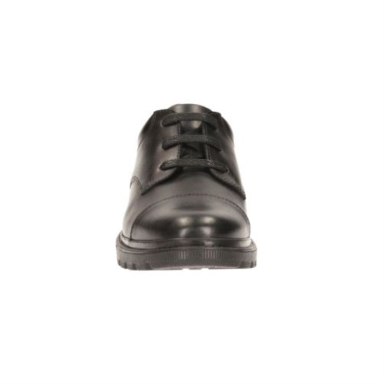 Cuero Negro Clarks Mayes Caminar Bl G Ajuste