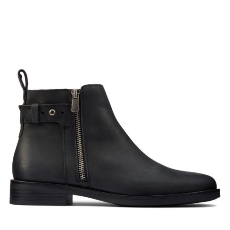 Cuero Negro Clarks Memi Lo