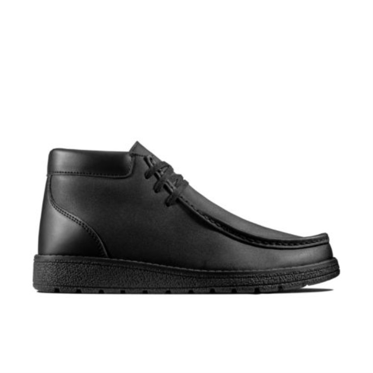 Cuero Negro Clarks Mendip Loop Jnr F Fit